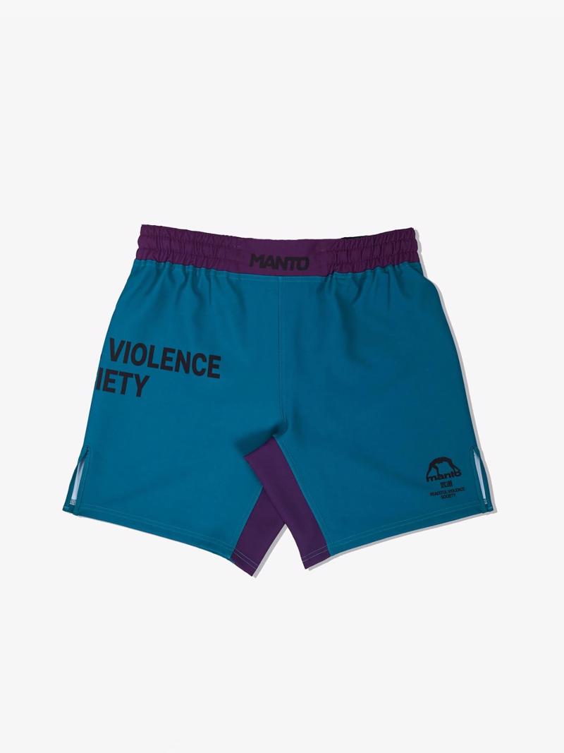 MANTO society FIGHT SHORTS-green